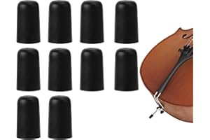 Gosknor 4pcs Cello Endpin Rubber Tip, Black Cello Endpin Stopper, Anti-Slip Design, Fits Most Cellos, Versatile Use