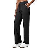 Willit Women's Fleece Lined Pants Wide Leg Thermal Yoga Winter Pants with Pockets High Waist Comyf Casual Lounge Pants