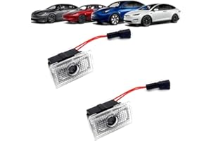 HFYANGZH Door Lights Logo Projector Courtesy Welcome 3D Shadow Light Never Fade Compatible with Tesla 2018-2024 Model 3/2020-2024 Model Y/2016-2024 Model X Car Accessories (T-esla Shadow)