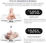 BAGAIL Baby Scale with Detachable Tray, Max 400lb, Accurate Readings view 3
