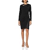 DKNY Womens Long Sleeve Knit Cut Out Mini Dress