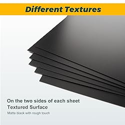 4 Pack Black Plastic Sheets 8x12x0.04 in Flexible