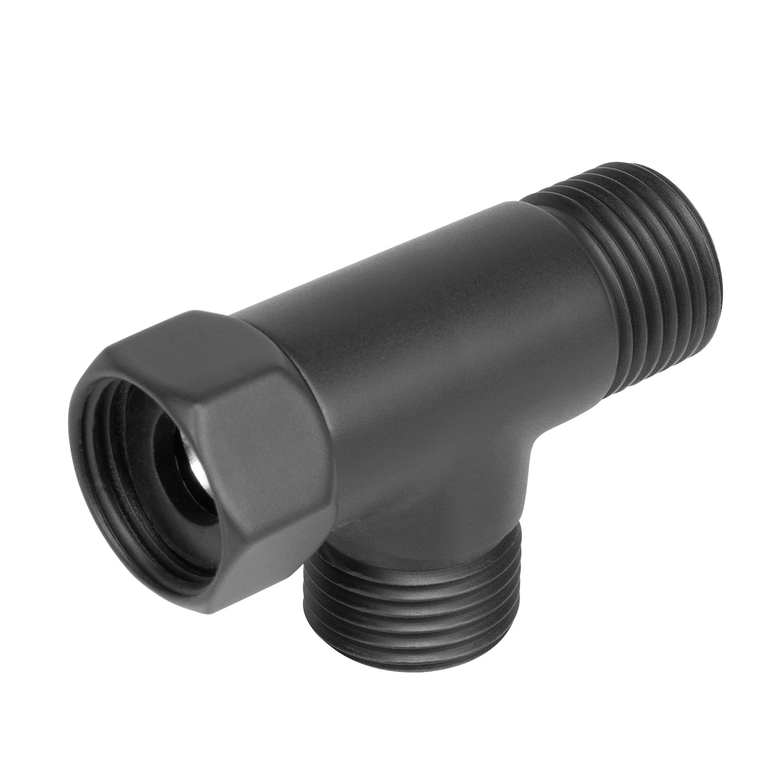 Photo 1 of NearMoon Solid Brass G1/2" 3 Way Diverter Valve - Hose Fitting Tee, T Shape Adapter Connector for Angle Valve Hose, Bath Shower Arm, and Toilet Bidet Sprayer Faucet (Matte Black)
