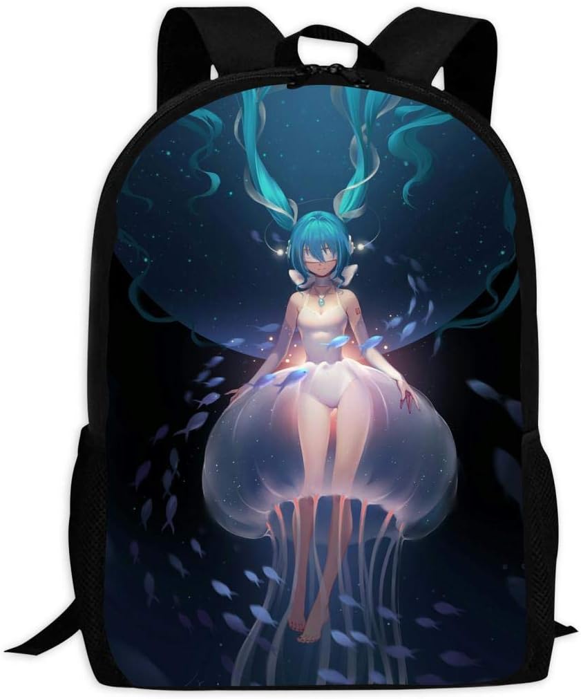 Therwd Childrens School Backpack,Cool 3D Print Anime V-ocaloid,Book Bags Shoulder Bag for Boy Girl