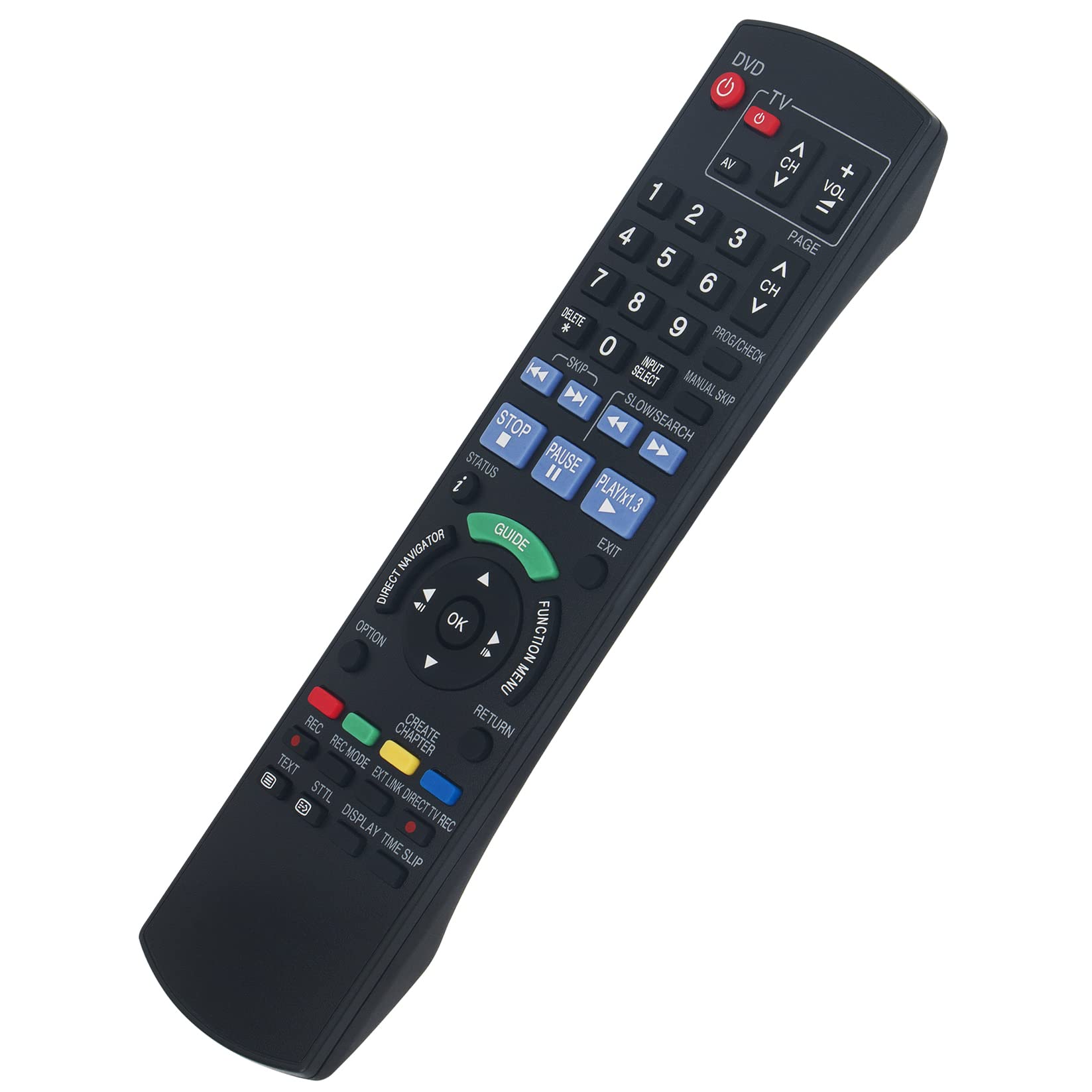 Replacement Remote Control Fit for Panasonic DVD Recorder DMR-EZ28EB Remote N2QAYB000126