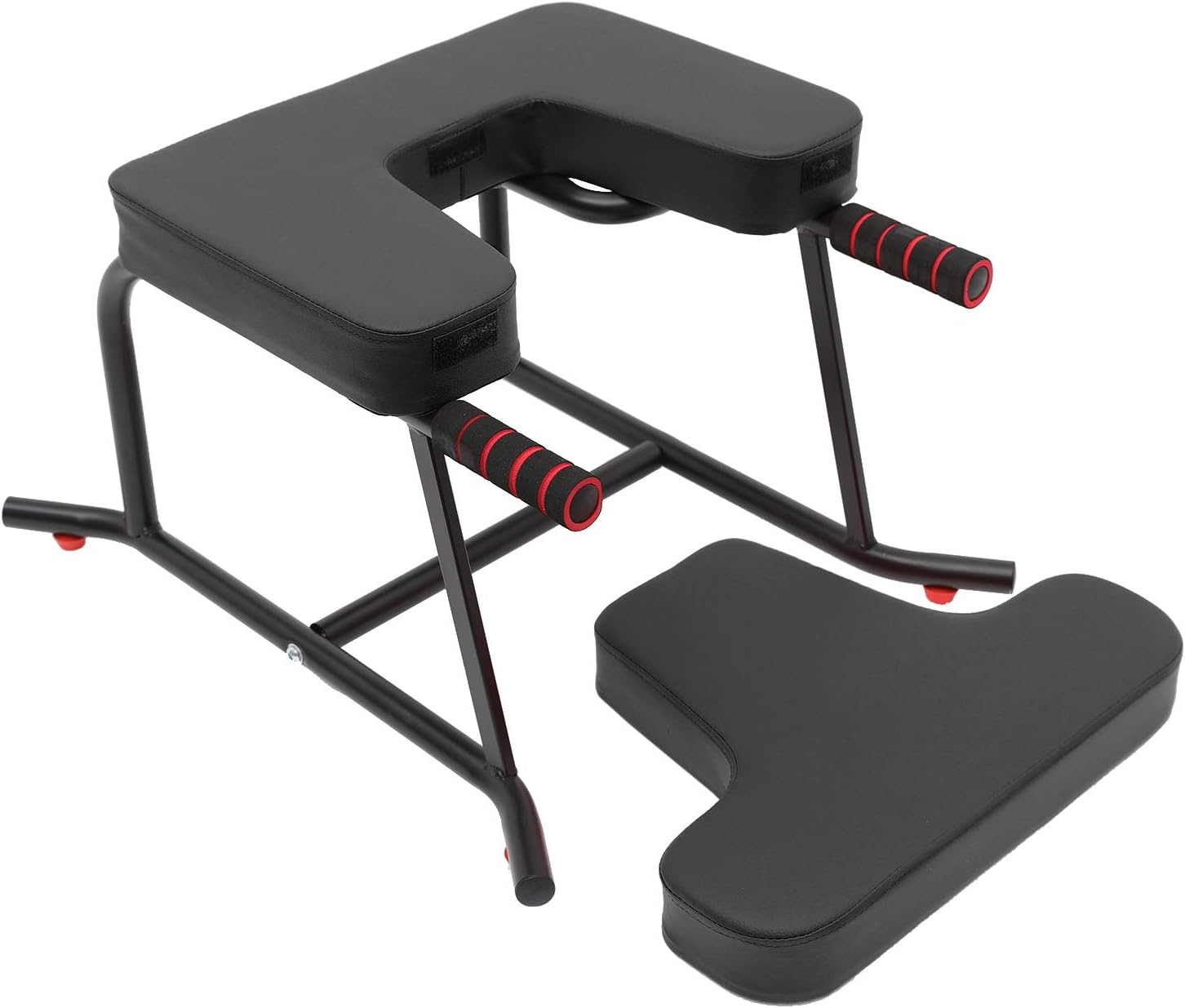 C/N Yoga Headstand Bench, Stand Yoga Inversion Bench with PU Cushion and Handrail, for Practice Head Stand, Shoulderstand, Handstand