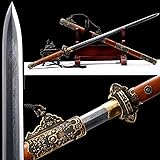 Folded-Forging Damascus Steel Double Edge Sharp