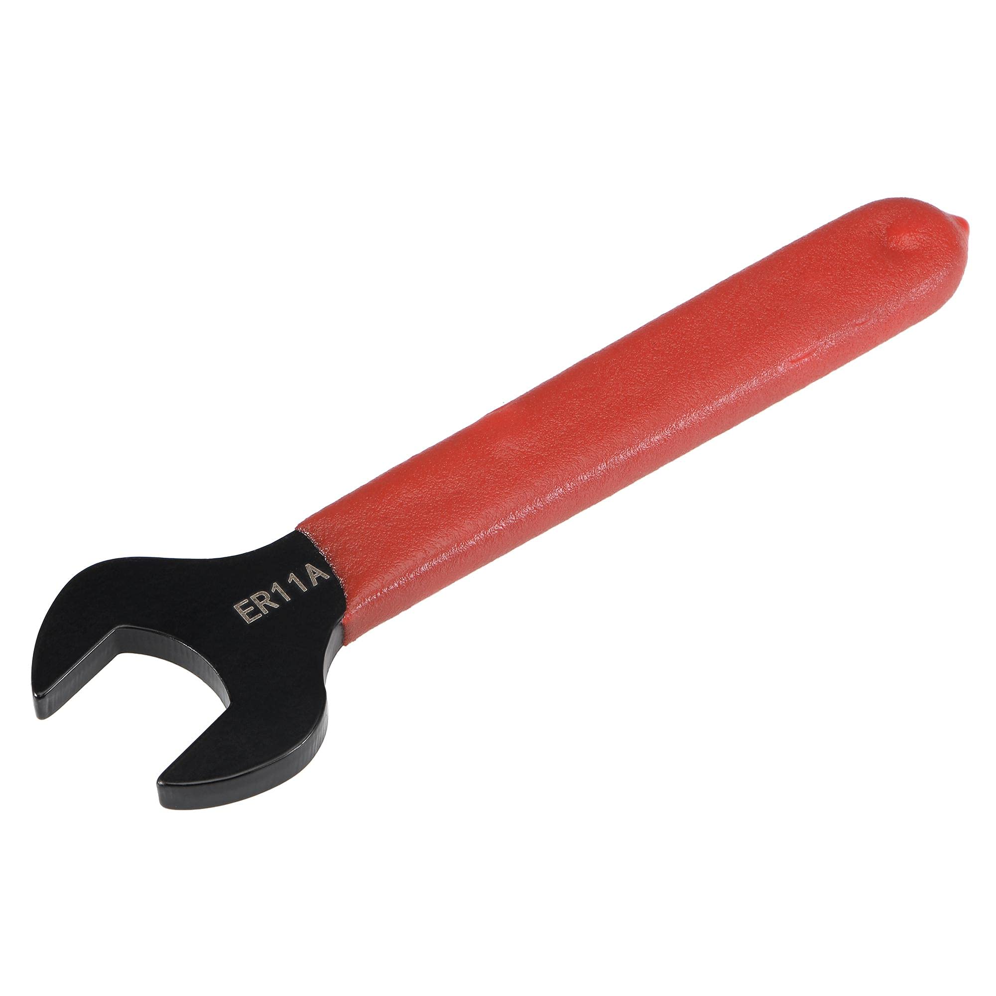 sourcing map Collet Chuck Wrench Spanner for ER11A Lathe Clamping Nut with Red Non-Slip Handle