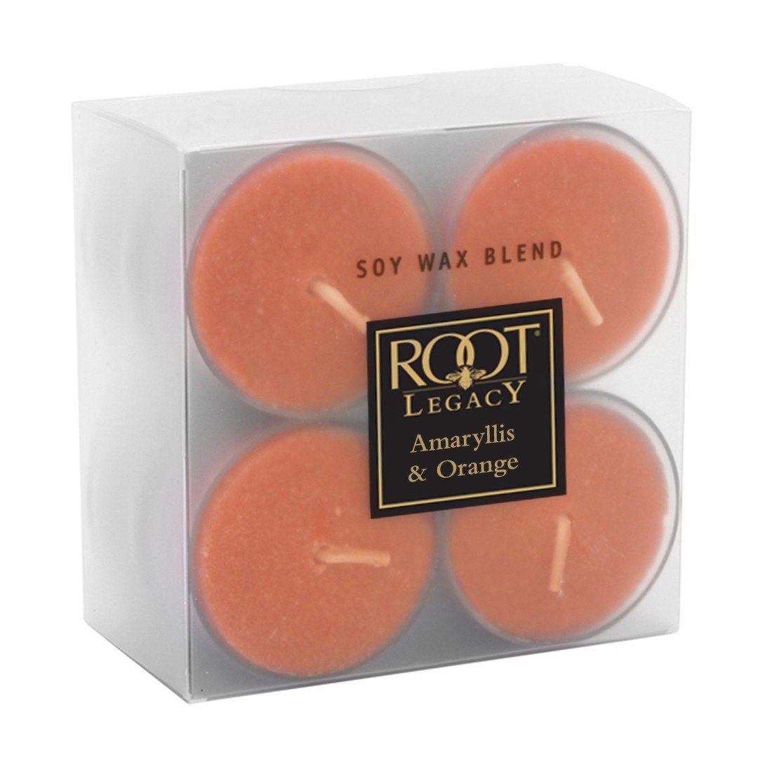 Root Scented Tealight Candles, Amaryllis and Orange, Box of