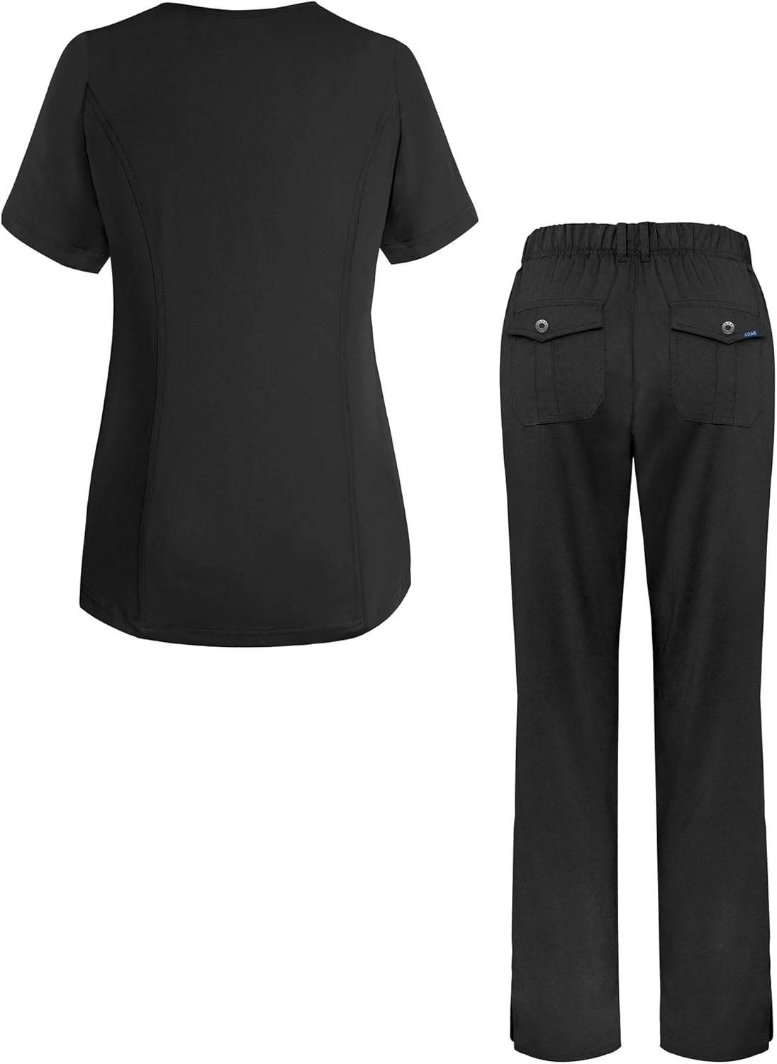 Adar Pro Breakthrough Plus Scrub Set for Women - Enhanced V-Neck Top & Multi Pocket Pants: Clothing