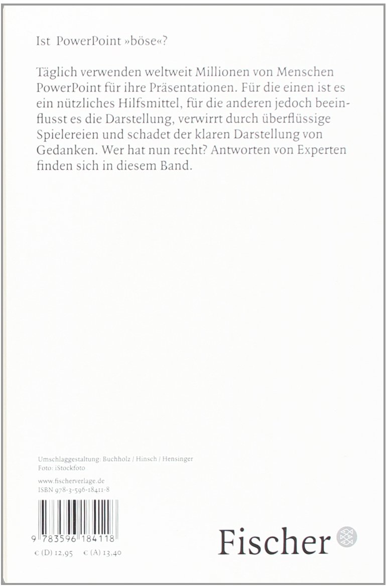 Powerpoint Macht Und Einfluss Eines Prasentationsprogramms Amazon Co Uk 9783596184118 Books