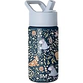 Simple Modern Kids Summit Water Bottle with Straw Lid | Disney Winnie the Pooh 14oz Stainless Steel Cup Insulated Tumbler for Girls, School | Winnie the Pooh Floral