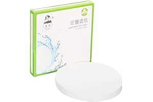 PATIKIL 100Pcs 15cm Quantitative Filter Paper Circles, Medium Speed Round Laboratory Filter Paper Chemical Industrial Oil Tes