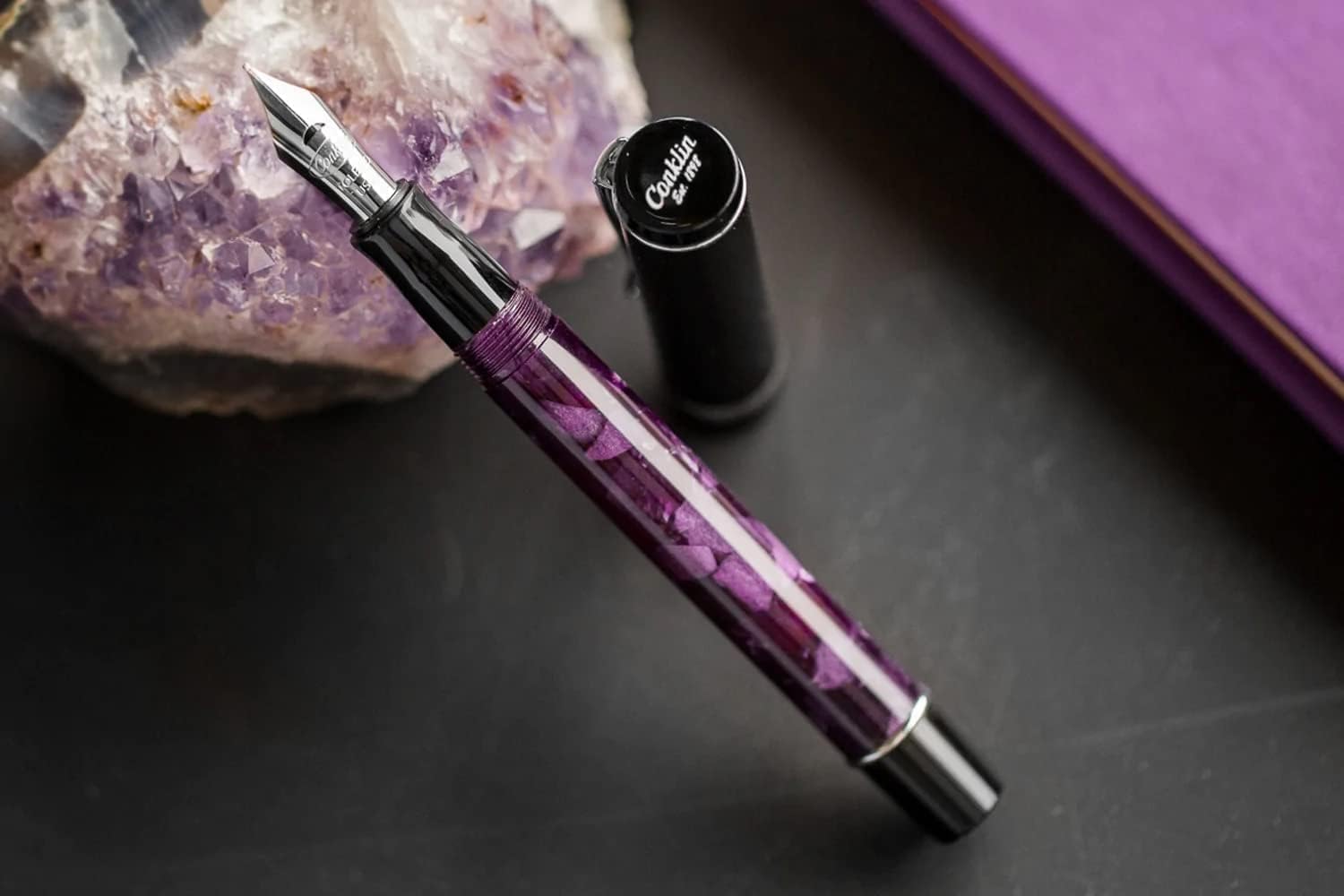 Conklin CK71391 Duragraph Nights Fine Nib Fountain Pen - Purple