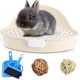 Hamiledyi Bunny Litter Pet Toilet Potty Trainer Corner Pan Bedding Box for Small Animal Guinea Pig Ferret Hamster Dwarf Rabbi