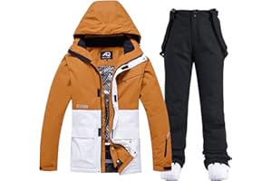 RIUIYELE Women's Ski Jackets and Pants Set Waterproof Insulated Snowsuit Winter Warm Skisuit Fashion Snowboarding Snow Coat