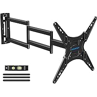 MOUNTUP Long Arm TV Wall Mount for Most 26-65 Inch TVs, Corner TV Mounts with 37.4 Inch Extension Arm, Smooth Swivel Tilt Sin