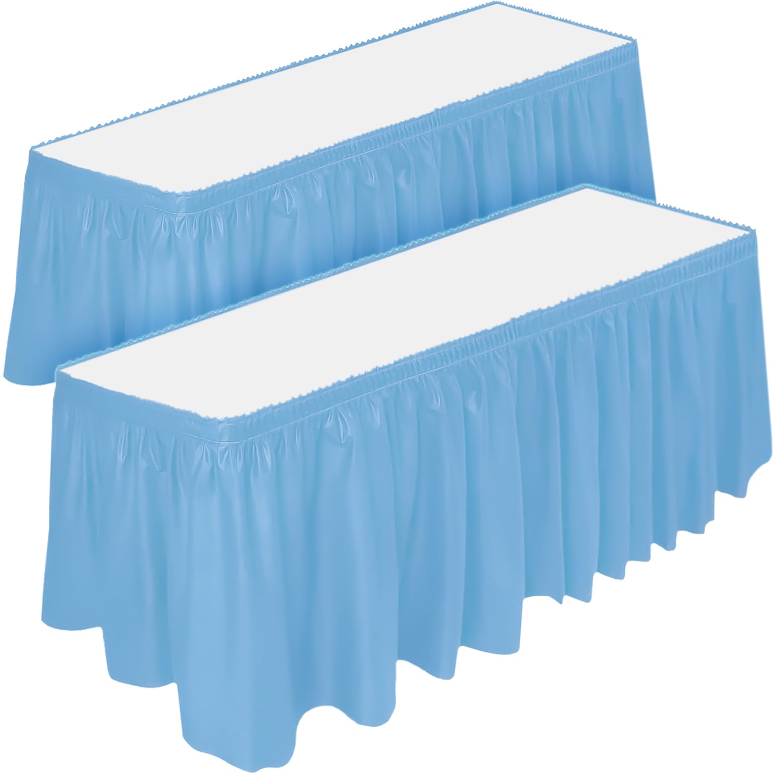 DecorRack 2 Pack Table Skirts, 29 in x 14 ft