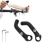 ONZILLO Bike Bar Ends, Ergonomic Bicycle Handlebar Ends Extension | Upgraded Aluminium, Lightweight, Fit for 21.5-22.2mm Standard Diameters Handlebars, MTB Road Mountain Bike
