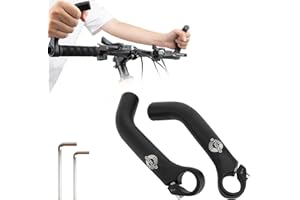 Upgraded Bike Bar Ends, Ergonomic Bicycle Handlebar Ends Extension,Aluminium MTB Road Mountain Bike Bar Extender for 21.5-22.