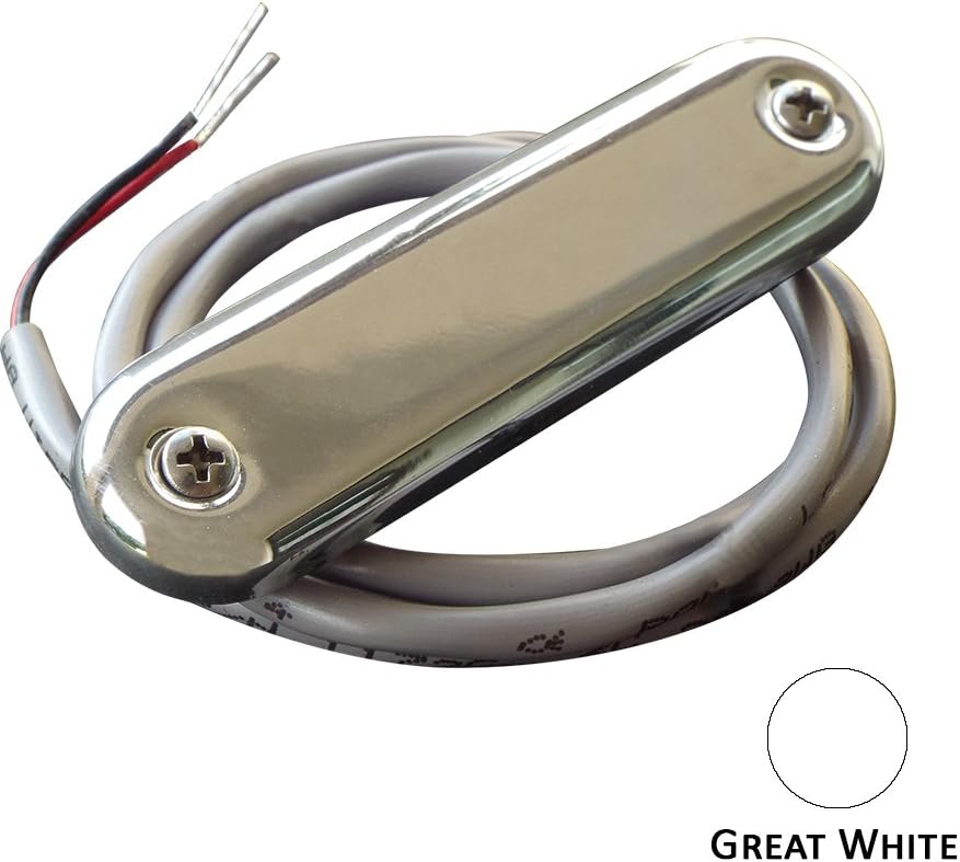 Shadow-Caster Courtesy Light w/2' Lead Wire - 316 SS Cover - Great White - 4-Pack