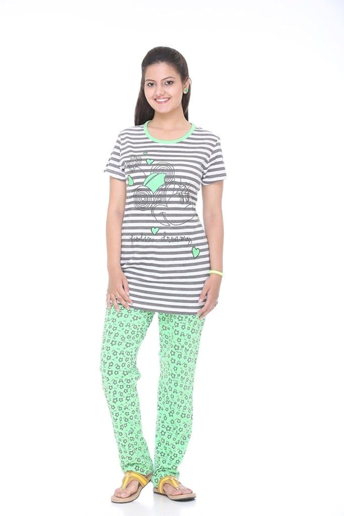 colors & blends - women's cotton blend night-suit set