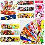 100 Count Waterproof Breathable Bandages Cute Cartoon Band Aid Hemostasis Adhesive First Aid for Kids Children