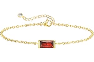 FUNEIA Birthstone Gold Bracelets for Women Non Tarnish Trendy Dainty 14K Gold Plated Bracelet Stack Stackable Blue Green May Emerald Friendship Bracelets Jewelry Gifts for Mom Best Friend