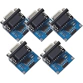 5pcs MAX3232 Root Module Connector Chip RS232 to TTL Female Serial Port to TTL DB9 Converter Module Board fit Equipment Upgrades Like DVD