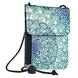 Fintie Passport Holder Neck Pouch [RFID Blocking] Premium PU Leather Travel Wallet, Emerald Illusions
