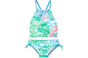 Kanu Surf Girls Daisy UPF 50 Beach Sport Halter Tankini 2-Piece Swimsuit