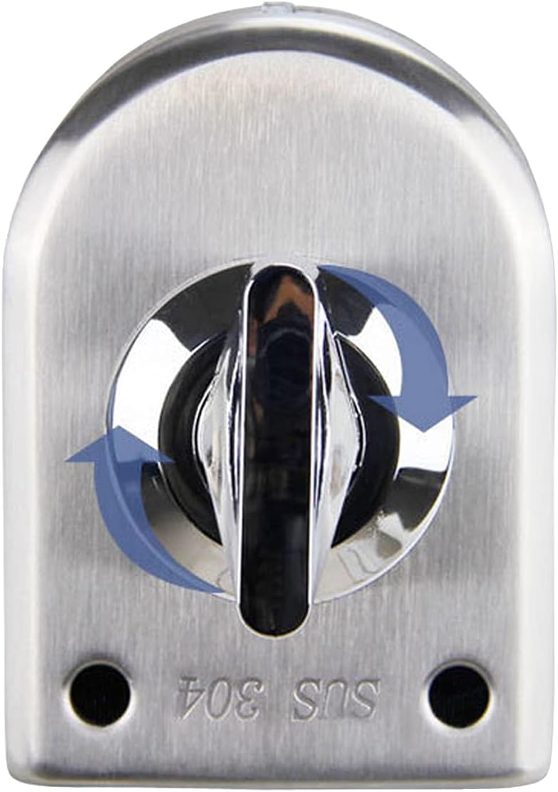 Spotact Stainless Steel Glass Door Lock Floor Latch Lock Bolt Ground Lock for Bathroom Toilet Shop Glass Doors - Image 4