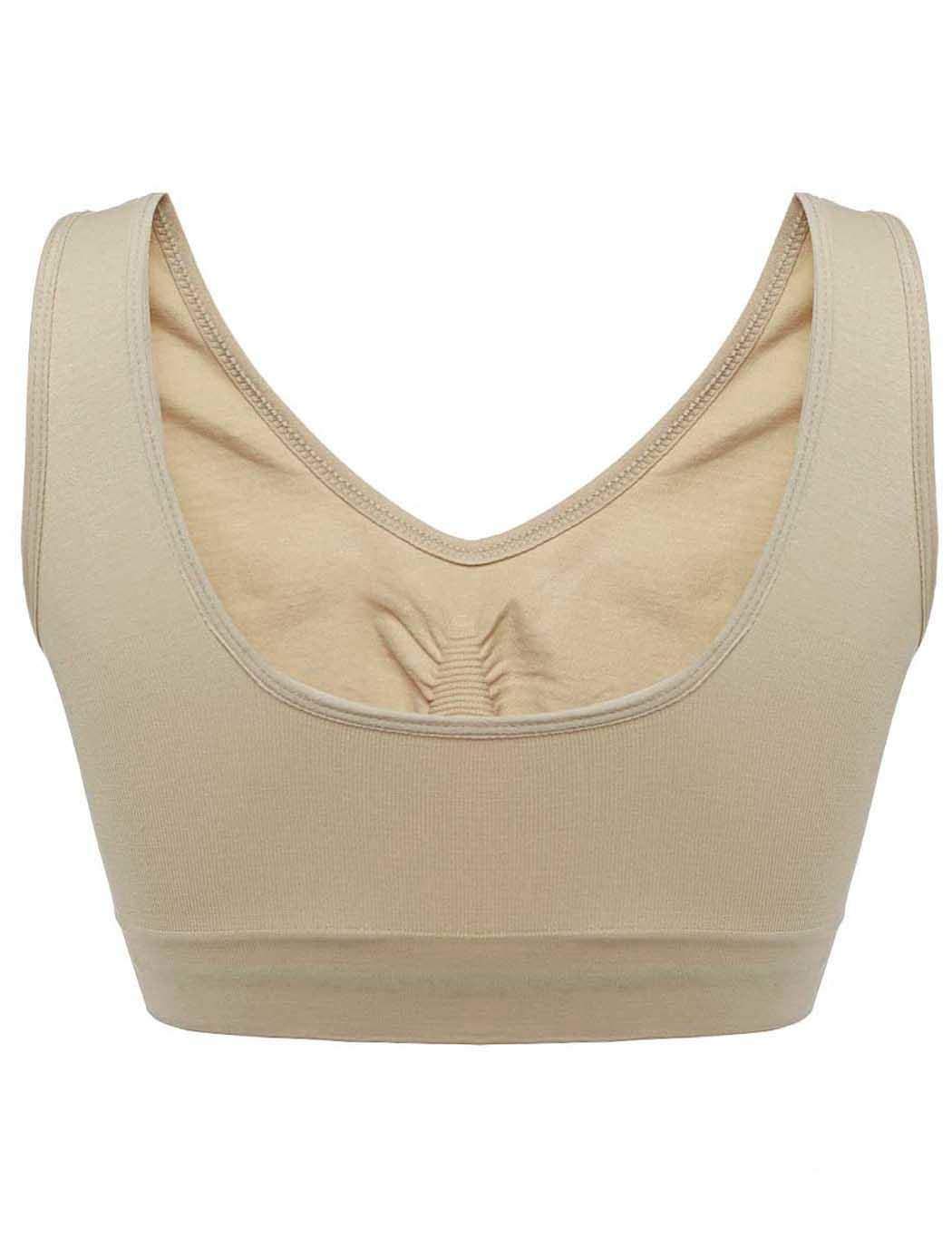 melysUS Women Ladies V-Neck Stretch Wire Free Pure Color Bra Yoga Sports Casual Crop Tops Sleepwear Nightwe Sports Bras Black