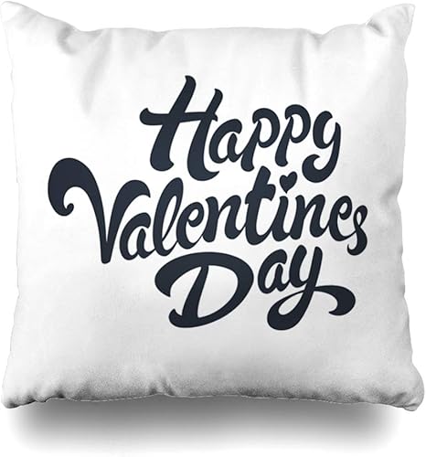 Amazon Ahawoso スローピローカバー 枕カバー 文字 ブラック ラブ ハッピー バレンタイン デー ホリデー グリーティング 家族 記念日 デザイン ホームデコ デザイン 正方形 サイズ インチxインチ ファスナー付きクッションカバー Square 16 W X 16 L パープル 枕