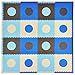 Tadpoles Baby Play Mat, Kid's Puzzle Exercise Play Mat – Soft EVA Foam Interlocking Floor Tiles, Cushioned Children's Play Mat, 16pc, Circles, Blue/Brown, 50x50