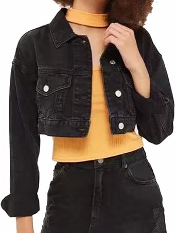 short black denim jacket