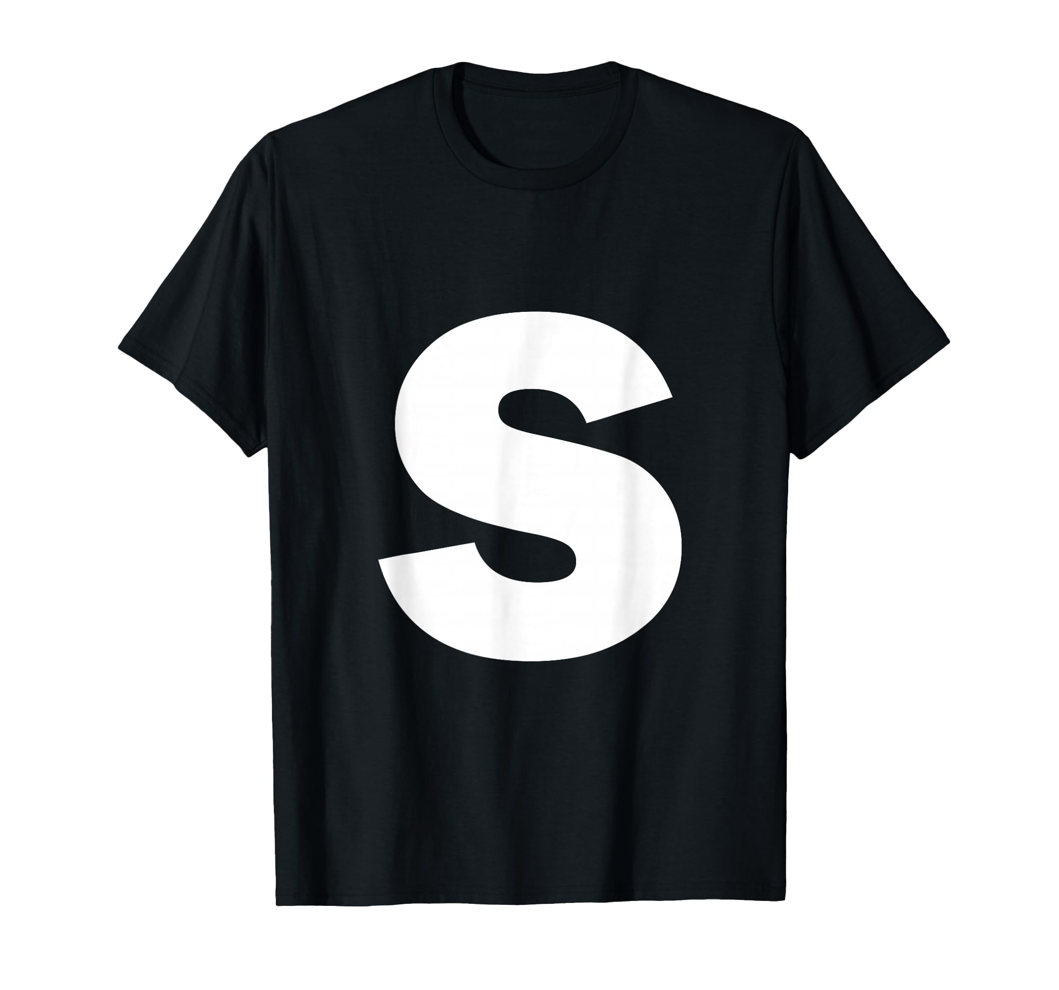 Photo 1 of (Green) Letter S Capital Alphabet Monogram Initial T-Shirt