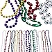 Mardi Gras Beads - Costume Jewelry - Mardi Gras Costume - Bulk Beaded Necklaces - By Funny Party Hats