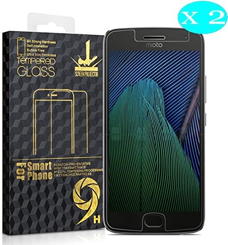 Moto G5 Plus Screen Protector,[2 Pack]TKOXI Scratch Resistant Ultra Clear Tempered Glass Screen Protectors for Motorola Moto G Plus 5th Gen,Lifetime Replacement Warranty