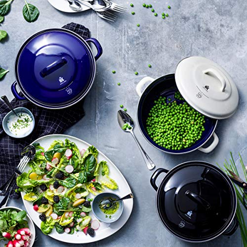 BK Indigo Aluminum HeavyGauge Carbon Steel, Induction, 5.5QT Nonstick Glaze Dutch Oven