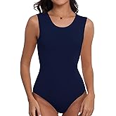 DSPSAM Cute Sleeveless Tank Tops Bodysuit for Women Crew Neck Casual 2026 Summer Tops