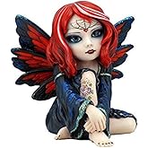US 4.25 Inch Poly Stone Cosplay Kids Tattooed Fairy Figurine Statue