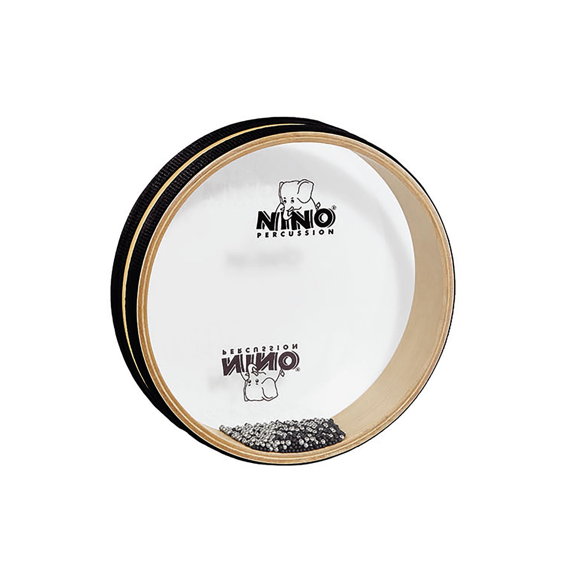 Nino Percussion Sea Drum Instrument - Small Hand drum for Children from 3 Years - Diameter 8 inch (ca. 20 cm) - Siam Oak, Natural (NINO44)