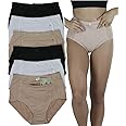 ToBeInStyle Women's High Waisted Zippered Front Pocket Basic Girdle Panties Briefs