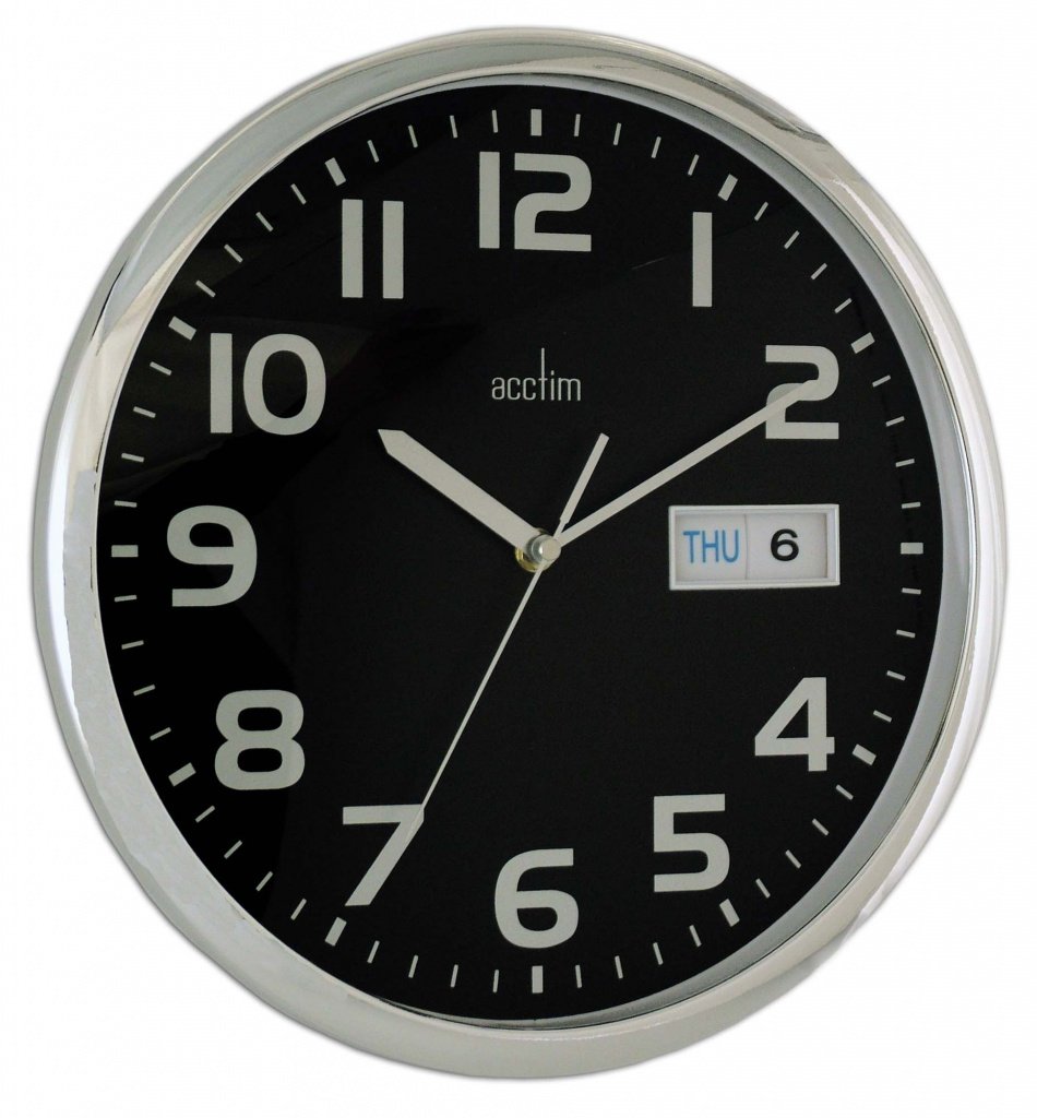 Acctim 21023 Supervisor Wall Clock, Black