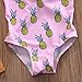 ITFABS Baby Girl Pineapple Print Bikini Ruffles Swimsuits Backless Bathing Suits for Toddler Girls (90(12-24 Months), Pink)