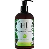 Coco Fiji Face &amp; Body Lotion Infused With Coconut Oil | Lotion for Dry Skin | Moisturizer Face Cream &amp; Massage Lotion for Women &amp; Men |Coconut Lime 12 oz, Pack of 1