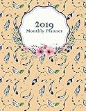2019 Monthly Planner: Feathers Fly, Daily journal Planner,12 Months Calendar,schedule planner,Agenda by 