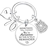 Nfyxcaz Birthday Keychain Gifts for Women Men Inspirational Birthday Keyring for Friends BBF Happy Birthday Keychain Gifts