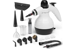 TICYACK Steam Cleaner, Handheld Steam Cleaner, Steam Cleaner for Home with 16 Accessories and Automatic Steam Switch, handheld steamer for cleaning (White)